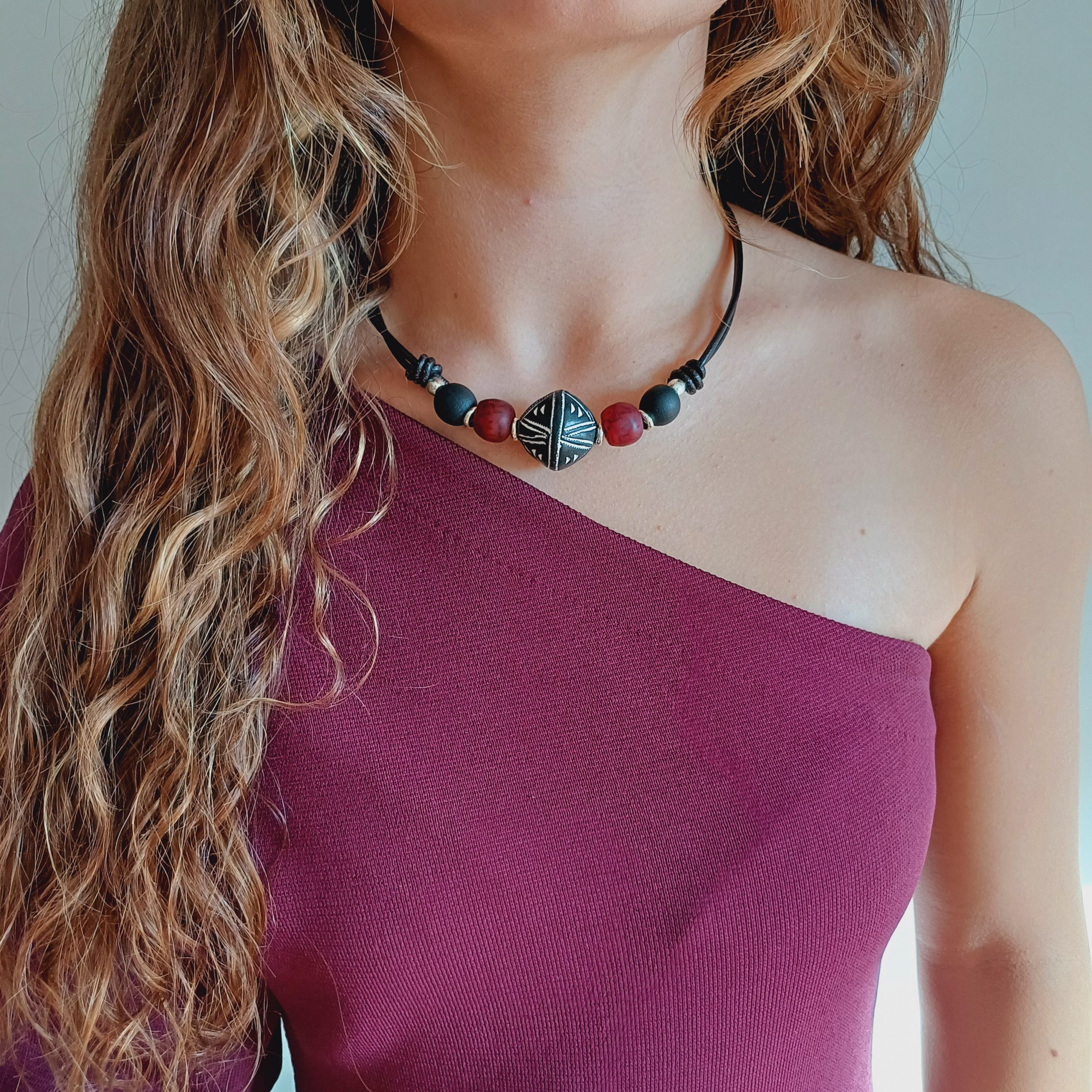 Collar Cuentas Africanas