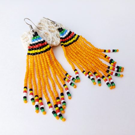 Pendiente Étnia Masai Naranja Claro