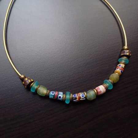 Collar especial Cuentas Vidrio Étnia Krobo Ghana