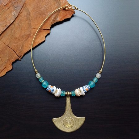 Collar especial Cuentas Vidrio Étnia Krobo Ghana