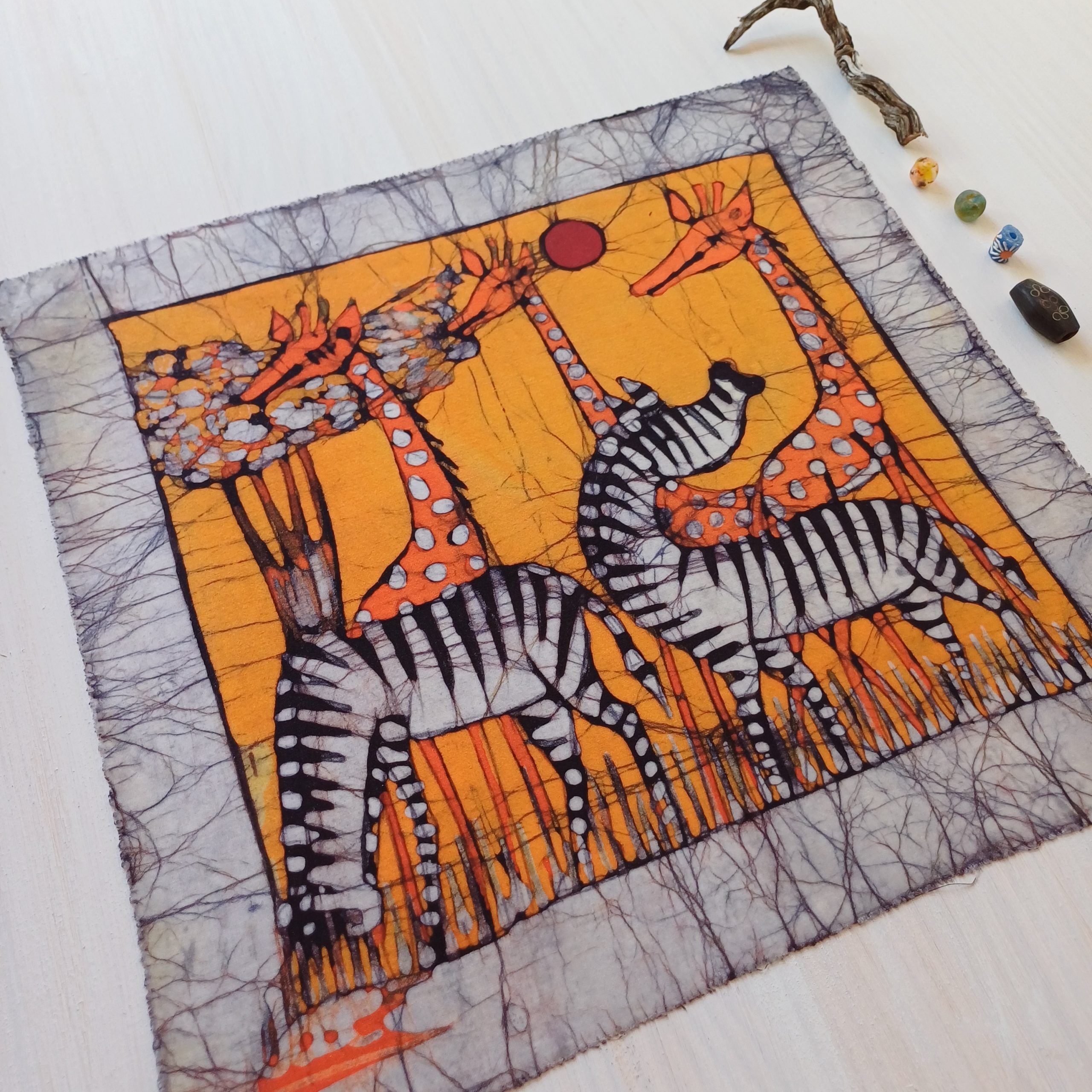 Batik Mozambique 40x40 animales - Imagen 4