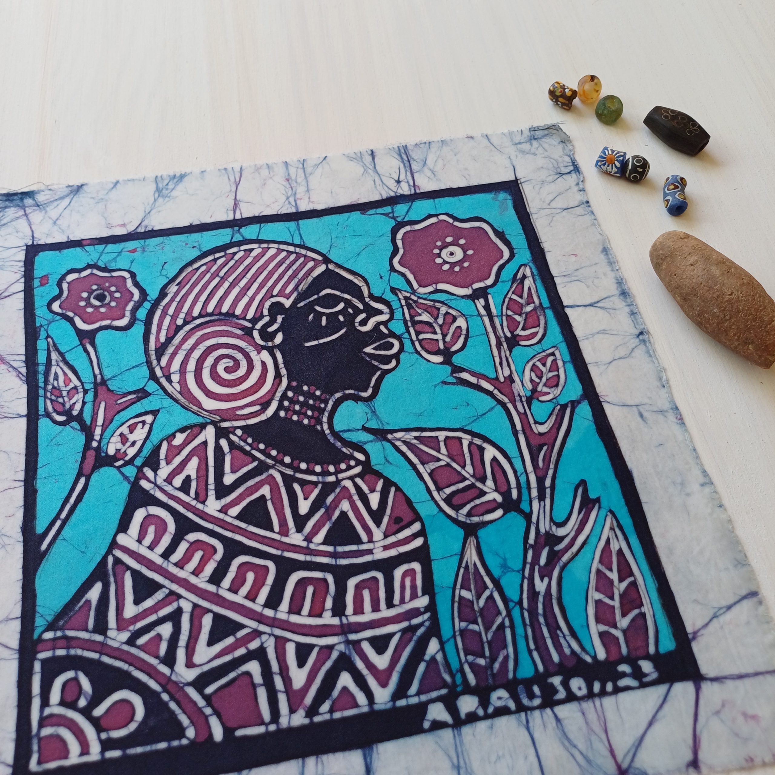 Batik Mozambique 30x30 Cara - Imagen 4