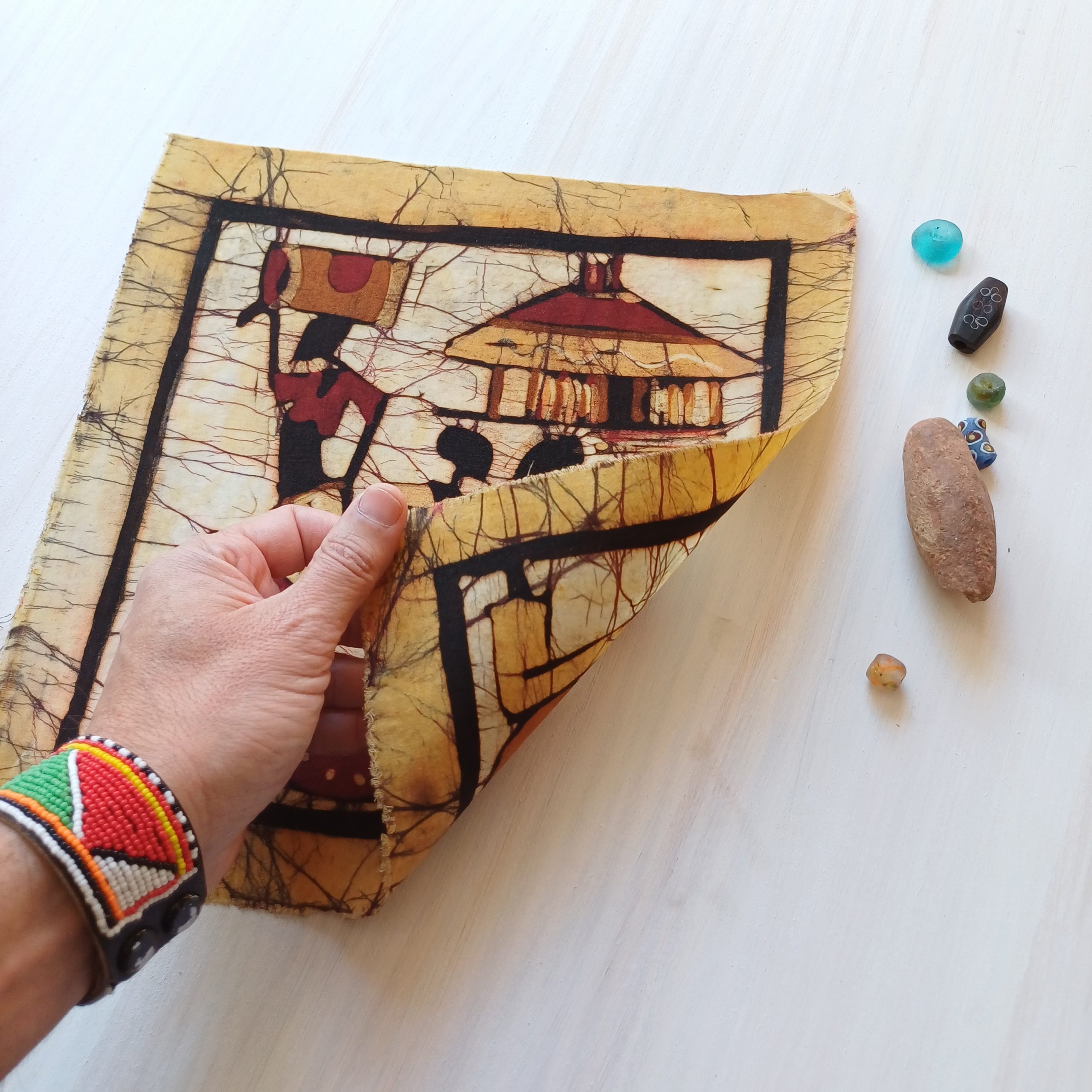 Batik Mozambique 30x30 Aldea africana - Imagen 6