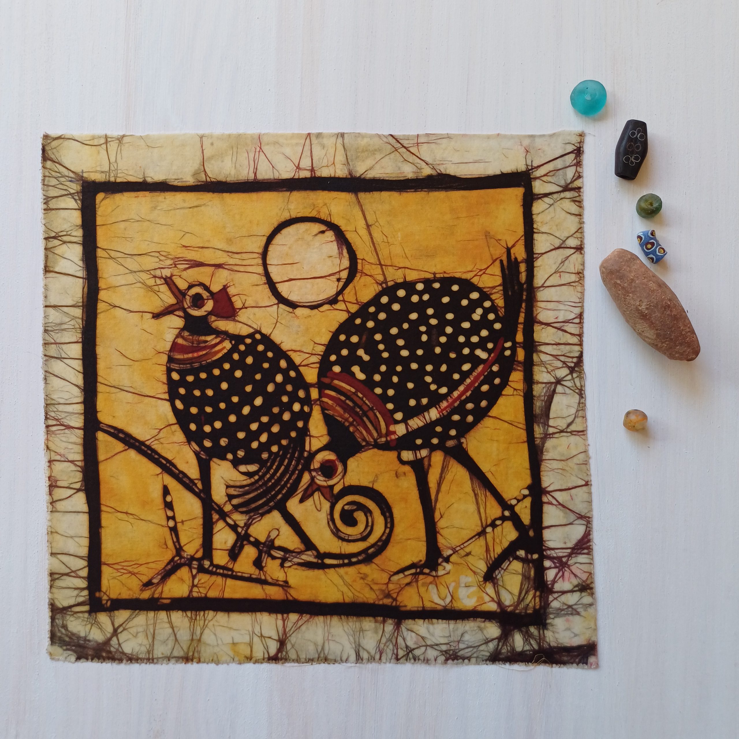 Batik Mozambique 30x30 Gallinas - Imagen 5