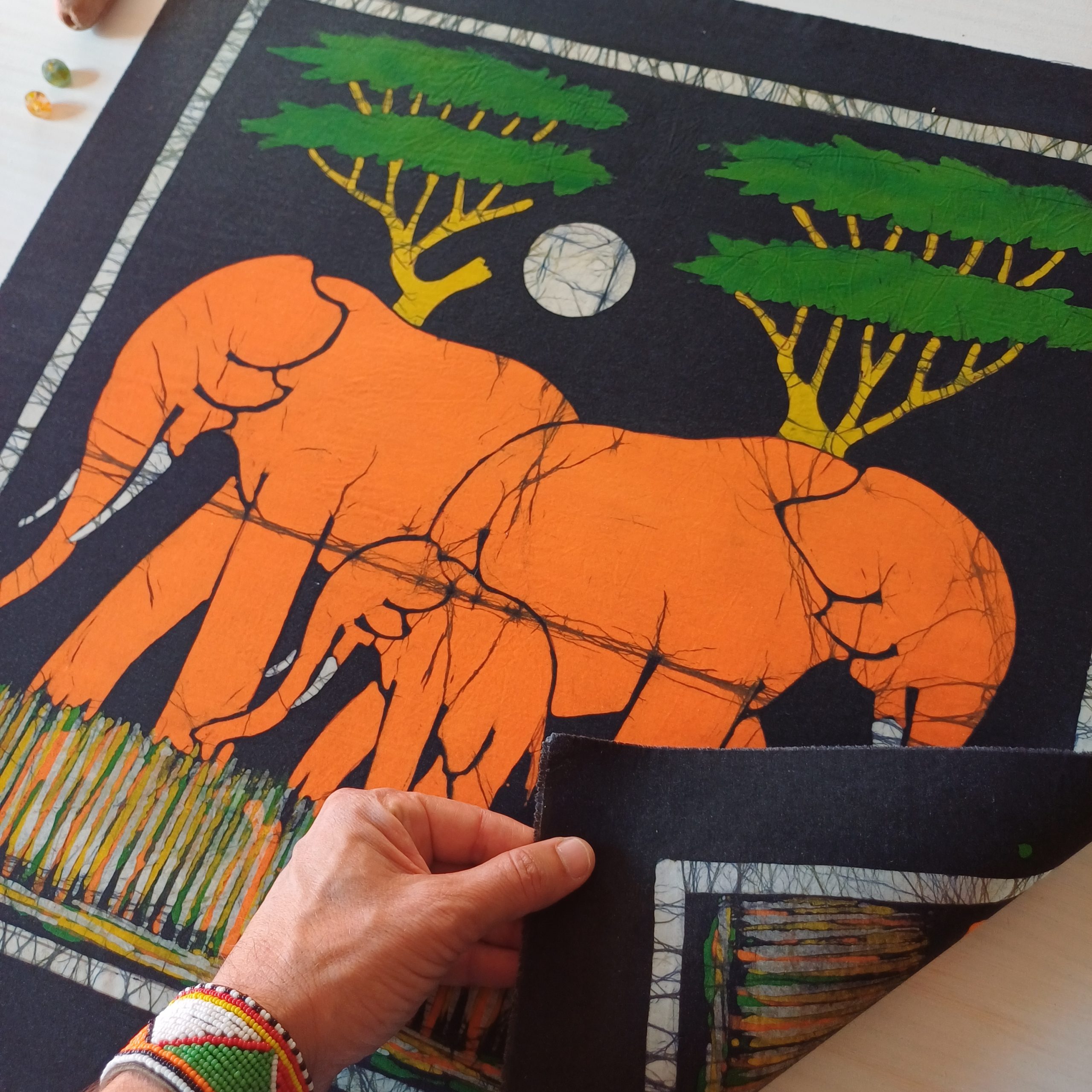 Batik Mozambique 60x60 animales - Imagen 3