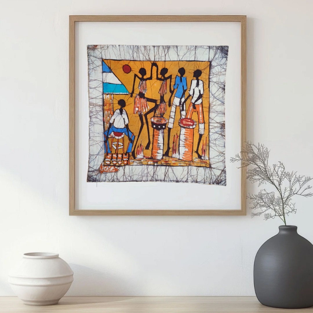 Batik Mozambique 40x40 Danza - Imagen 2