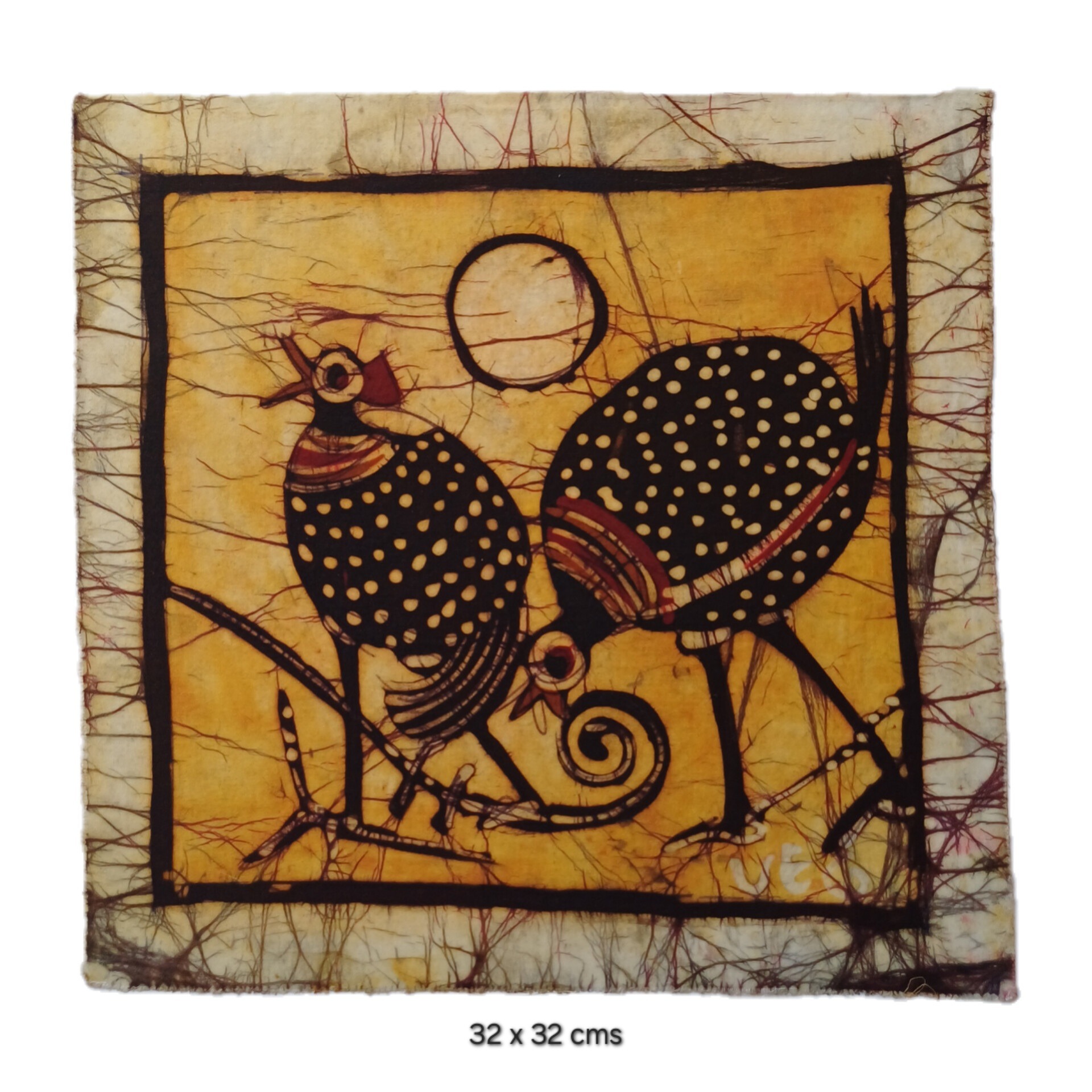 Batik Mozambique 30x30 Gallinas - Imagen 3