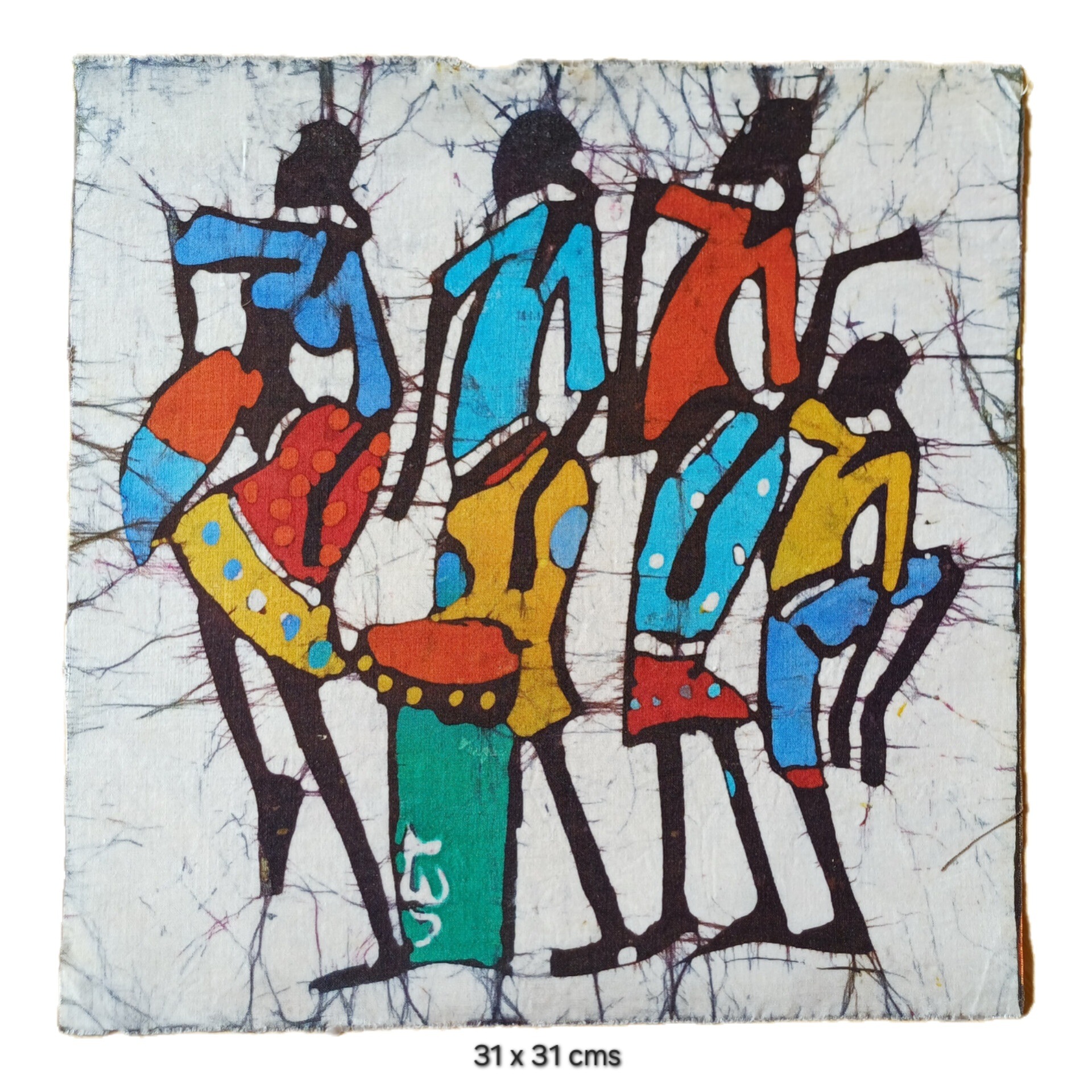 Batik Mozambique 30x30 Pajaro - Imagen 3