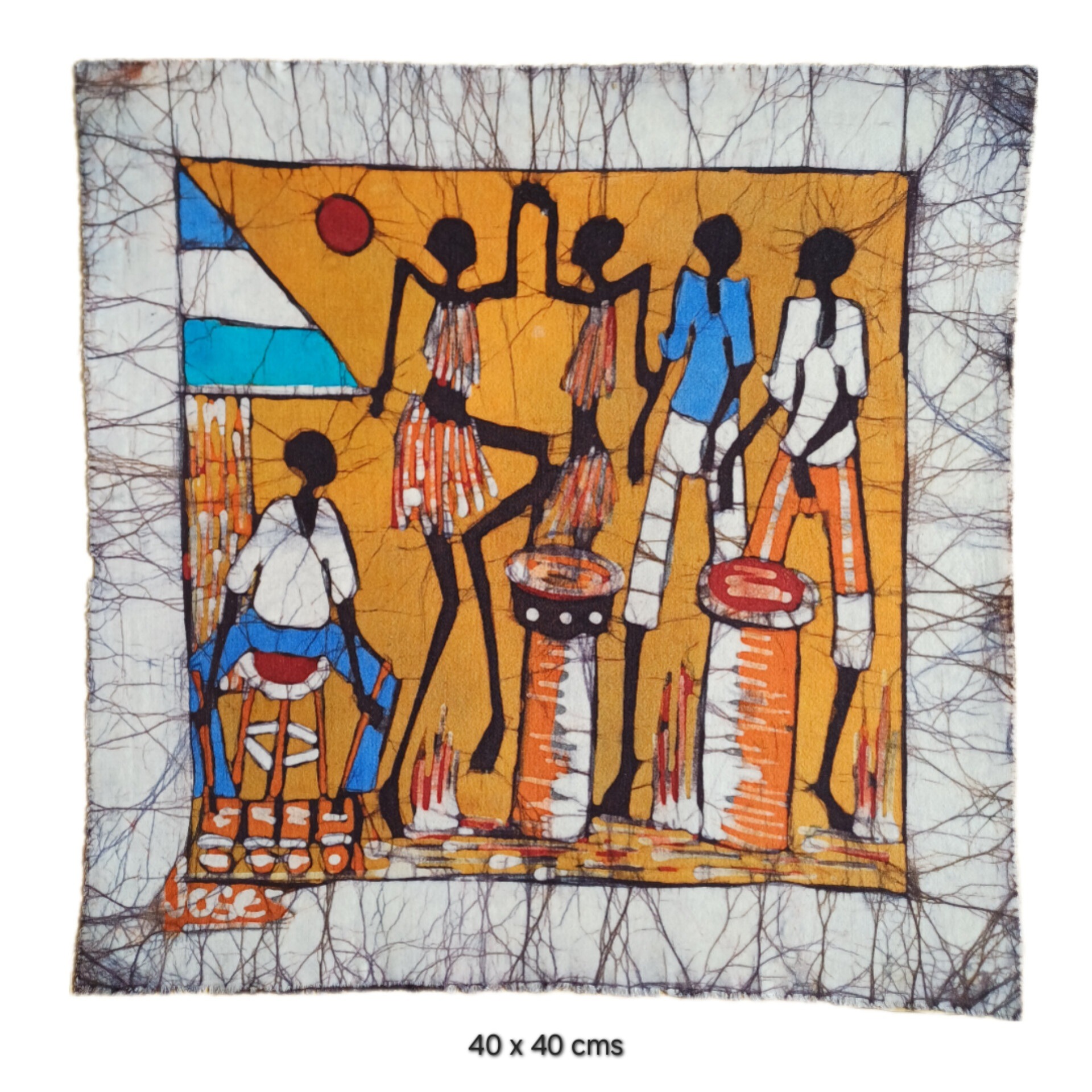 Batik Mozambique 40x40 Danza - Imagen 5