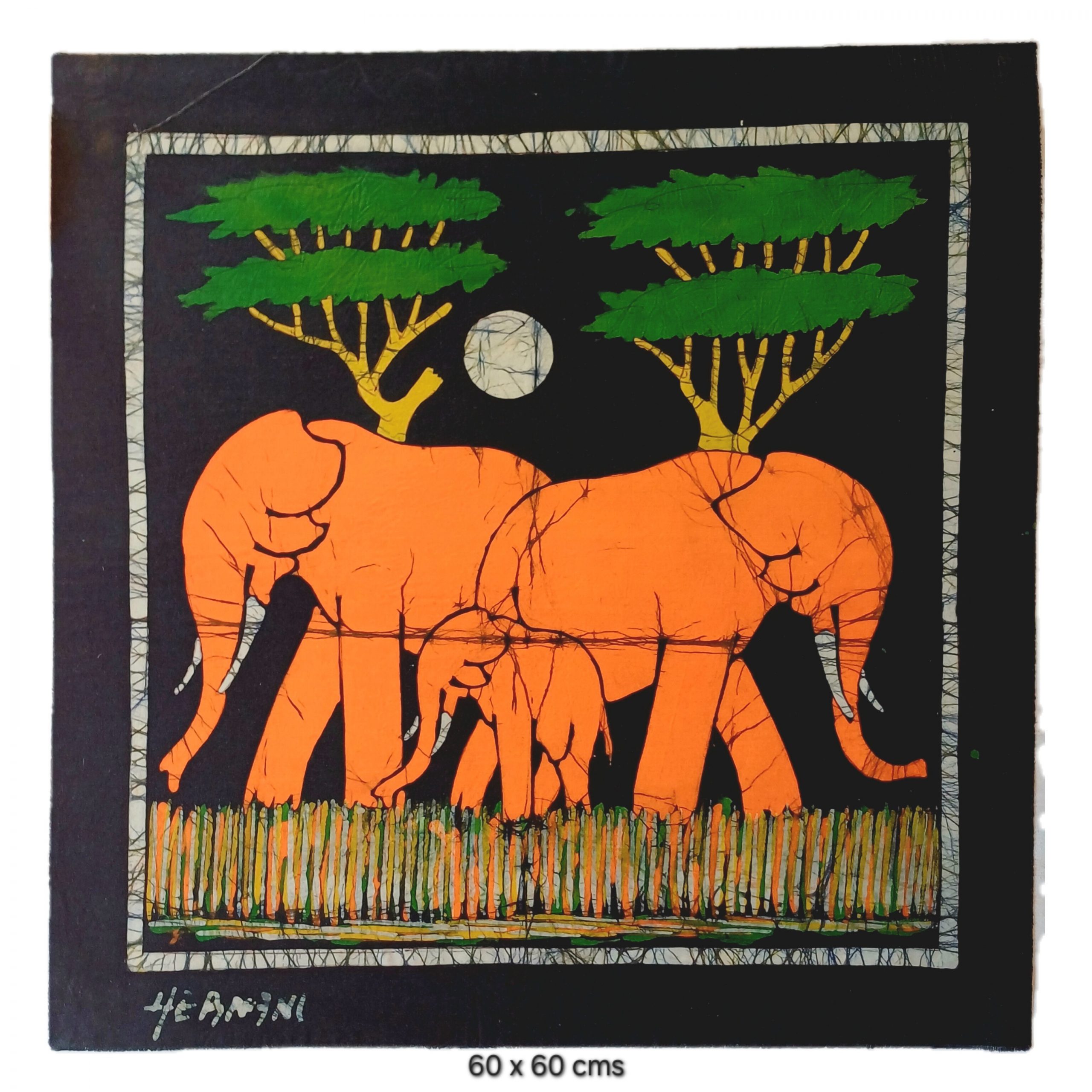Batik Mozambique 60x60 animales - Imagen 5