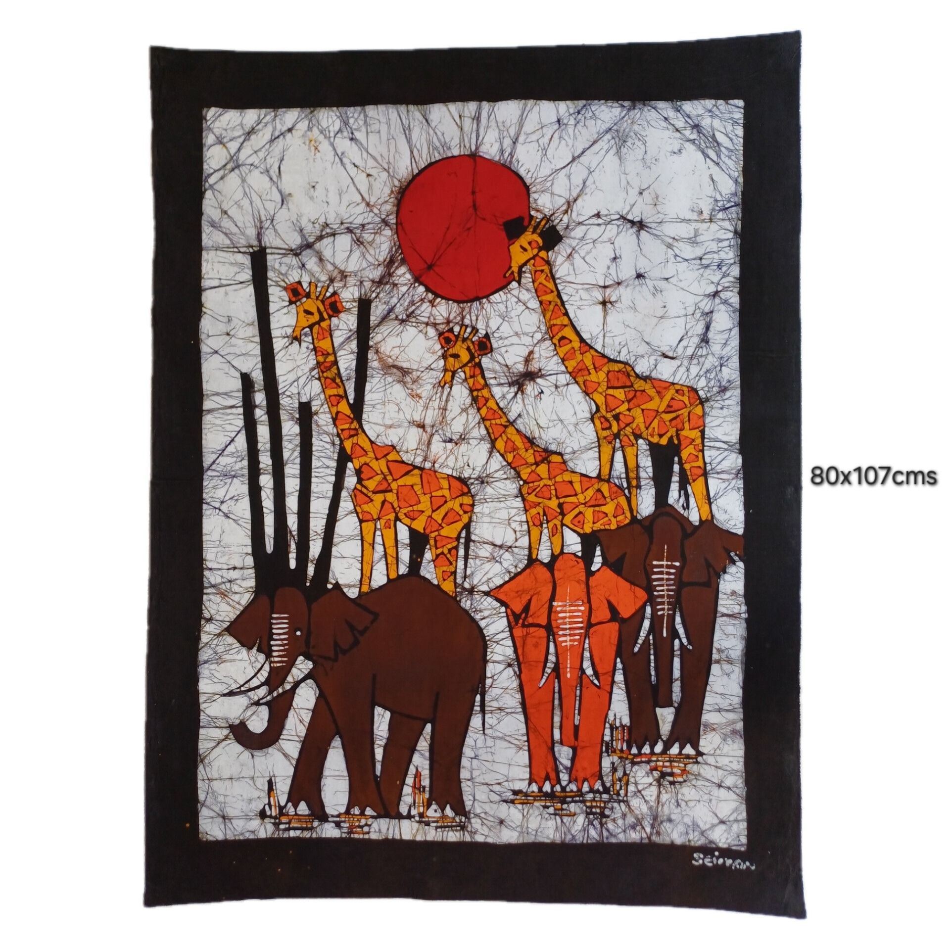 Batik Mozambique 80x110 Elefantes - Imagen 3