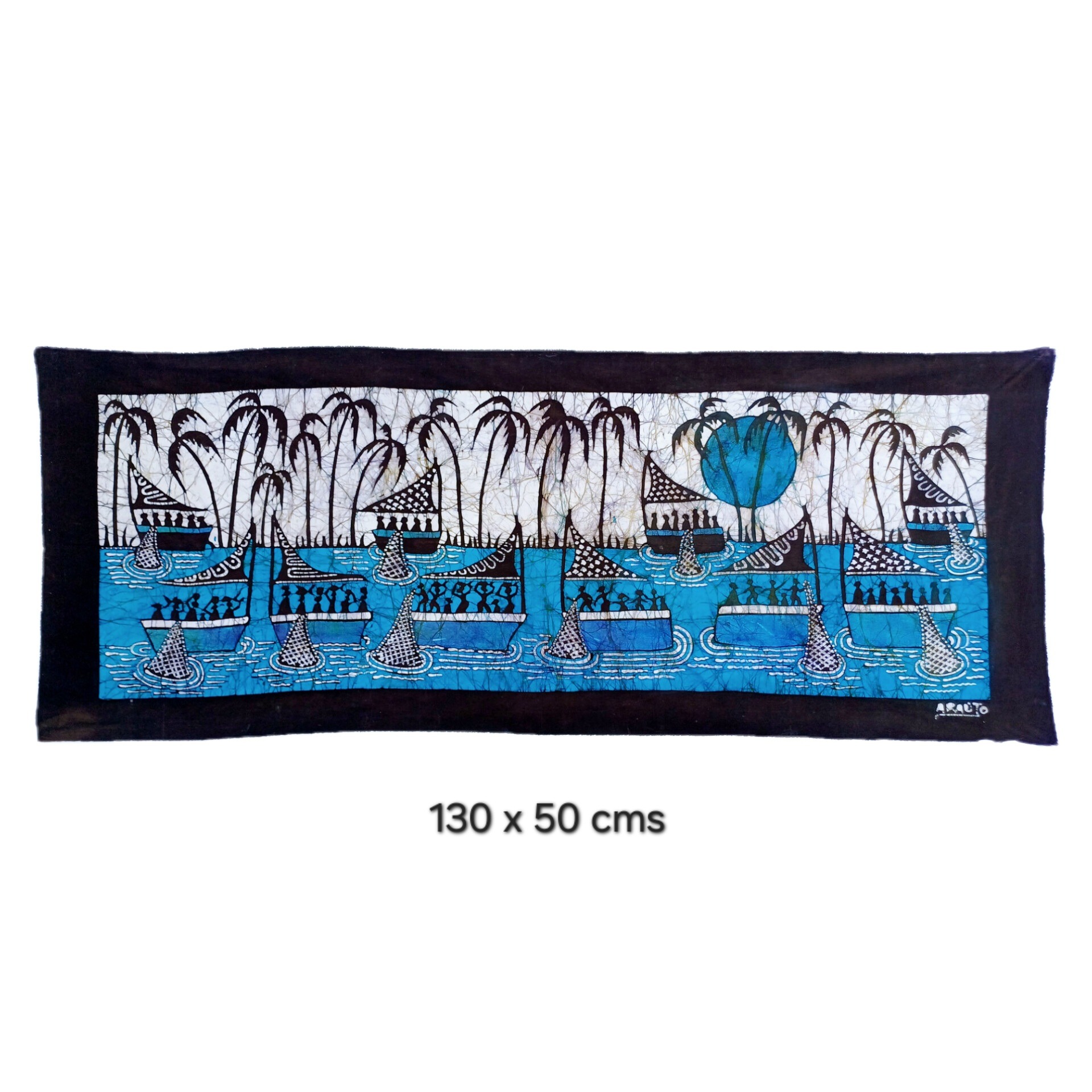 Batik Mozambique 130x50 Pesca - Imagen 2