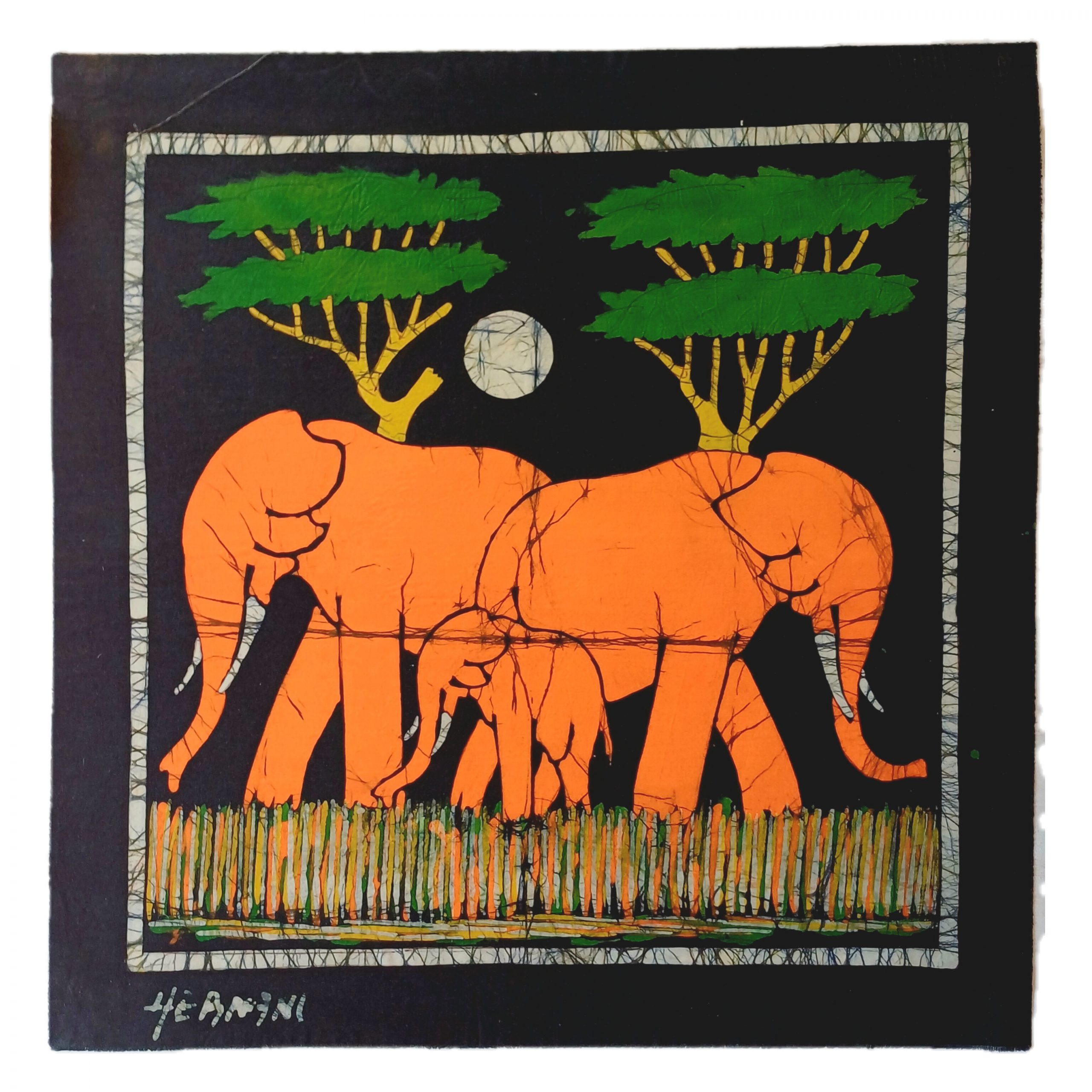 Batik Mozambique 60x60 animales - Imagen 2