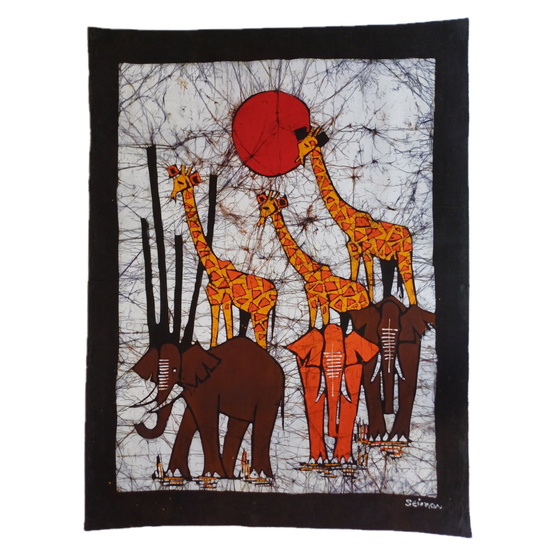 Batik Mozambique 80x110 Elefantes - Imagen 2